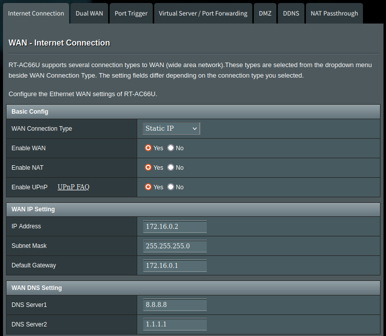 Wifi configuration